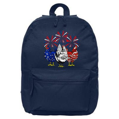 Chicken Usa Flag Patriotic Lover 4th Of July 16 in Basic Backpack