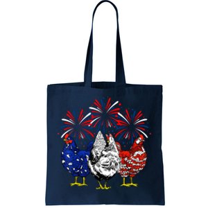 Chicken Usa Flag Patriotic Lover 4th Of July Tote Bag