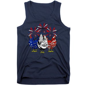 Chicken Usa Flag Patriotic Lover 4th Of July Tank Top