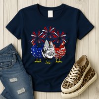 Chicken Usa Flag Patriotic Lover 4th Of July Womens T-Shirt