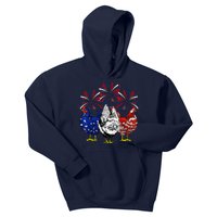 Chicken Usa Flag Patriotic Lover 4th Of July Kids Hoodie