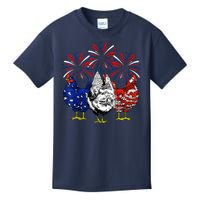 Chicken Usa Flag Patriotic Lover 4th Of July Kids T-Shirt