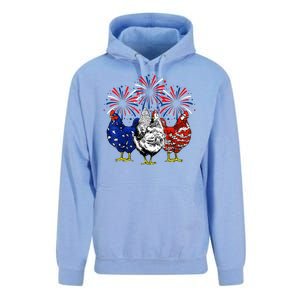 Chicken Usa Flag Patriotic Lover 4th Of July Unisex Surf Hoodie