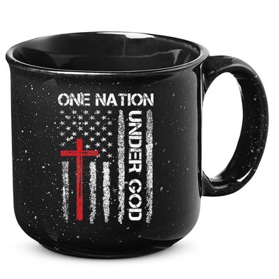 Christian USA Flag Christian Faith Family 15oz Campfire Ceramic Mug