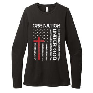 Christian USA Flag Christian Faith Family Womens CVC Long Sleeve Shirt