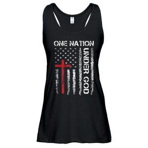 Christian USA Flag Christian Faith Family Ladies Essential Flowy Tank