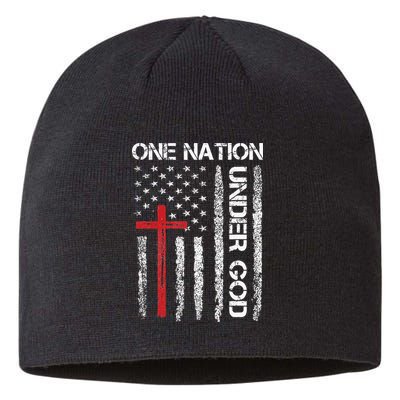 Christian USA Flag Christian Faith Family Sustainable Beanie