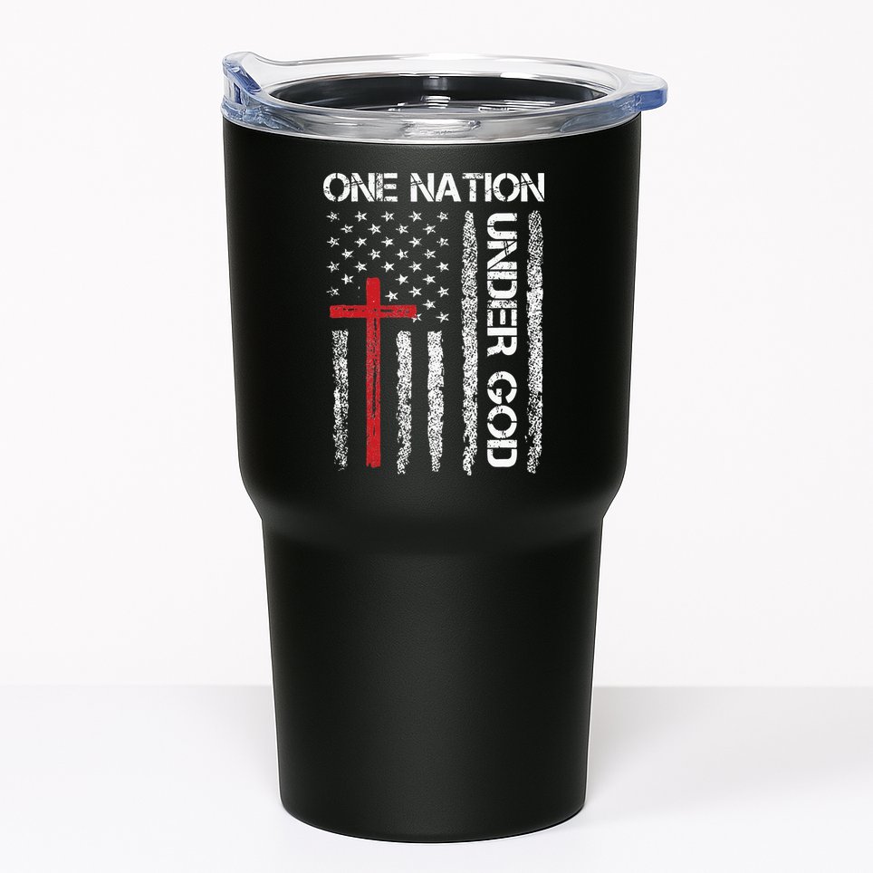 Christian USA Flag Christian Faith Family Tumbler