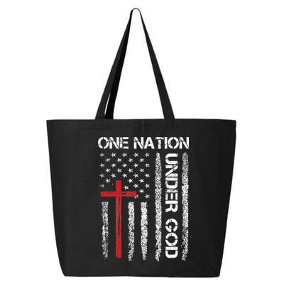 Christian USA Flag Christian Faith Family 25L Jumbo Tote