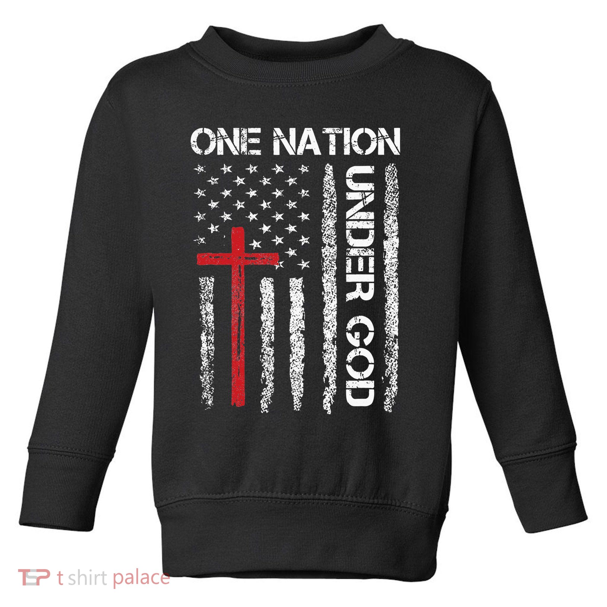 Christian USA Flag Christian Faith Family Toddler Sweatshirt