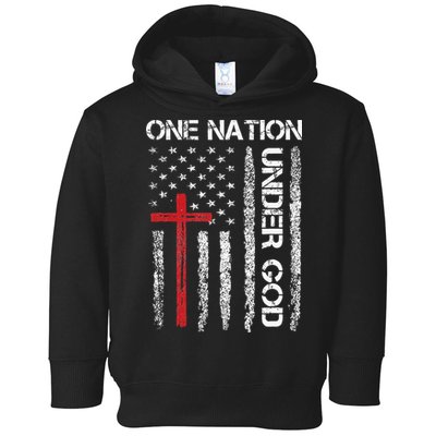 Christian USA Flag Christian Faith Family Toddler Hoodie