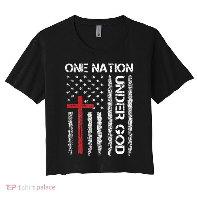 Christian USA Flag Christian Faith Family Crop Top