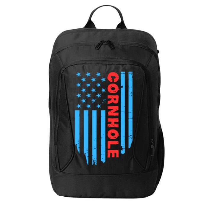 Cornhole Us Flag City Backpack