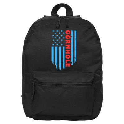 Cornhole Us Flag 16 in Basic Backpack