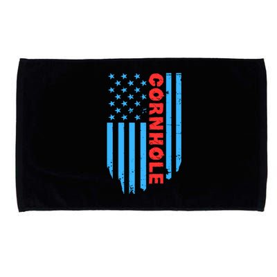 Cornhole Us Flag Microfiber Hand Towel