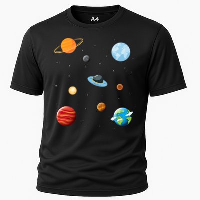 Cosmos Universe Galaxy Planets Earth Solar System Astronaut Meaningful Gift Performance Shirt
