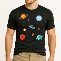 Cosmos Universe Galaxy Planets Earth Solar System Astronaut Meaningful Gift Cooling Performance Crew T-Shirt