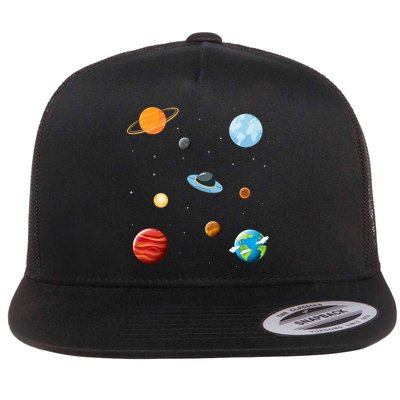 Cosmos Universe Galaxy Planets Earth Solar System Astronaut Meaningful Gift Flatbill Hat