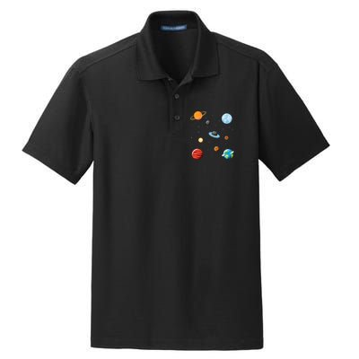 Cosmos Universe Galaxy Planets Earth Solar System Astronaut Meaningful Gift Dry Zone Grid Polo