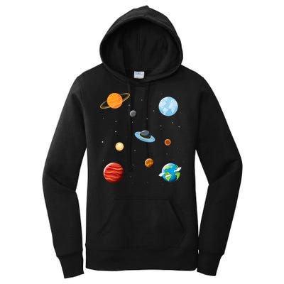 Cosmos Universe Galaxy Planets Earth Solar System Astronaut Meaningful Gift Women's Pullover Hoodie