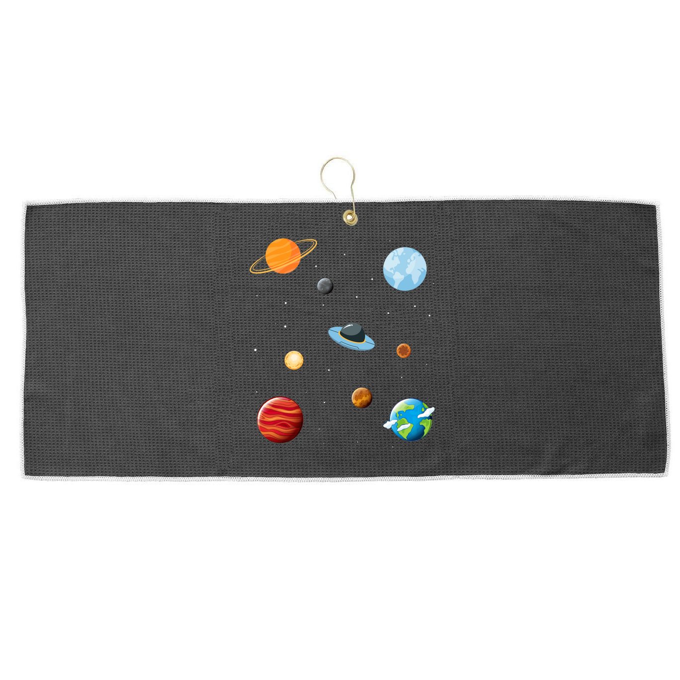 Cosmos Universe Galaxy Planets Earth Solar System Astronaut Meaningful Gift Large Microfiber Waffle Golf Towel