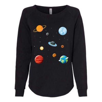 Cosmos Universe Galaxy Planets Earth Solar System Astronaut Meaningful Gift Womens California Wash Sweatshirt