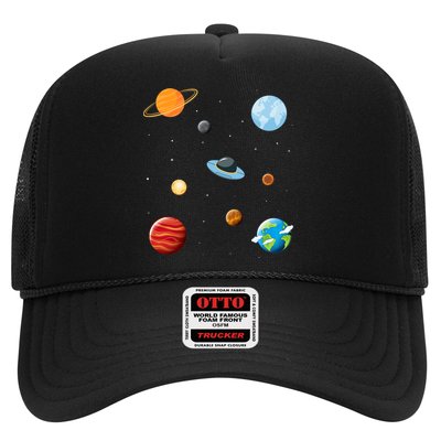 Cosmos Universe Galaxy Planets Earth Solar System Astronaut Meaningful Gift Trucker Hat