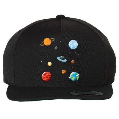 Cosmos Universe Galaxy Planets Earth Solar System Astronaut Meaningful Gift Wool Snapback Cap