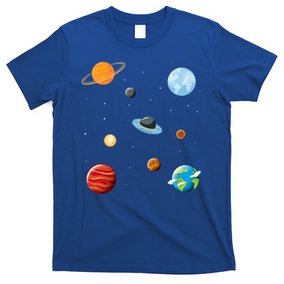 Cosmos Universe Galaxy Planets Earth Solar System Astronaut Meaningful Gift T-Shirt