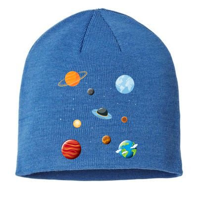 Cosmos Universe Galaxy Planets Earth Solar System Astronaut Meaningful Gift Sustainable Beanie