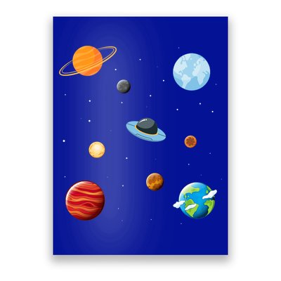 Cosmos Universe Galaxy Planets Earth Solar System Astronaut Meaningful Gift Poster