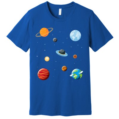 Cosmos Universe Galaxy Planets Earth Solar System Astronaut Meaningful Gift Premium T-Shirt