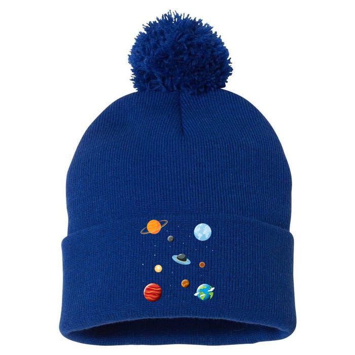 Cosmos Universe Galaxy Planets Earth Solar System Astronaut Meaningful Gift Pom Pom 12in Knit Beanie