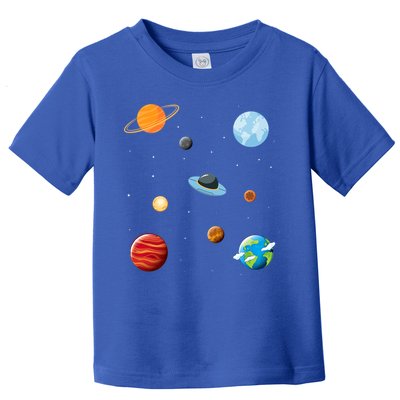 Cosmos Universe Galaxy Planets Earth Solar System Astronaut Meaningful Gift Toddler T-Shirt