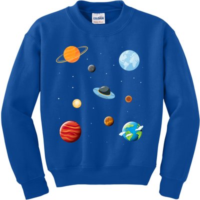Cosmos Universe Galaxy Planets Earth Solar System Astronaut Meaningful Gift Kids Sweatshirt