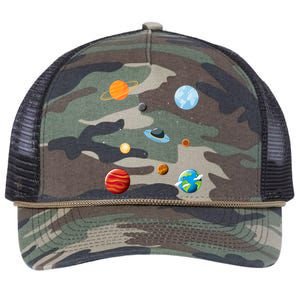 Cosmos Universe Galaxy Planets Earth Solar System Astronaut Meaningful Gift Retro Rope Trucker Hat Cap