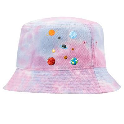 Cosmos Universe Galaxy Planets Earth Solar System Astronaut Meaningful Gift Tie-Dyed Bucket Hat