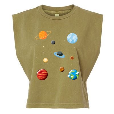 Cosmos Universe Galaxy Planets Earth Solar System Astronaut Meaningful Gift Garment-Dyed Women's Muscle Tee