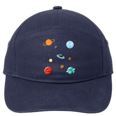 Cosmos Universe Galaxy Planets Earth Solar System Astronaut Meaningful Gift 7-Panel Snapback Hat