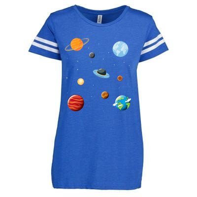 Cosmos Universe Galaxy Planets Earth Solar System Astronaut Meaningful Gift Enza Ladies Jersey Football T-Shirt