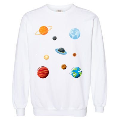 Cosmos Universe Galaxy Planets Earth Solar System Astronaut Meaningful Gift Garment-Dyed Sweatshirt