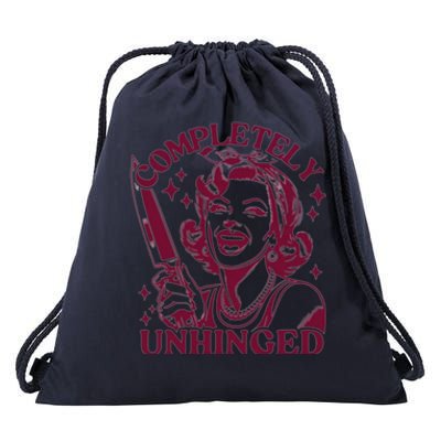 Completely Unhinged Housewife Vintage Drawstring Bag