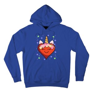 Cute Unicorn Heart Valentines Day Design Gift Hoodie