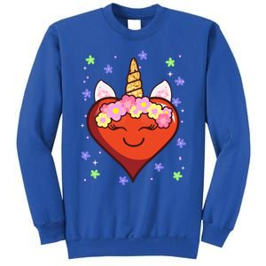 Cute Unicorn Heart Valentines Day Design Gift Sweatshirt