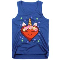 Cute Unicorn Heart Valentines Day Design Gift Tank Top