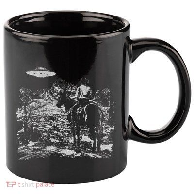 Cowboy Ufo Howdy Partner Cowgirl Western Country 11oz C Handle Ceramic Mug