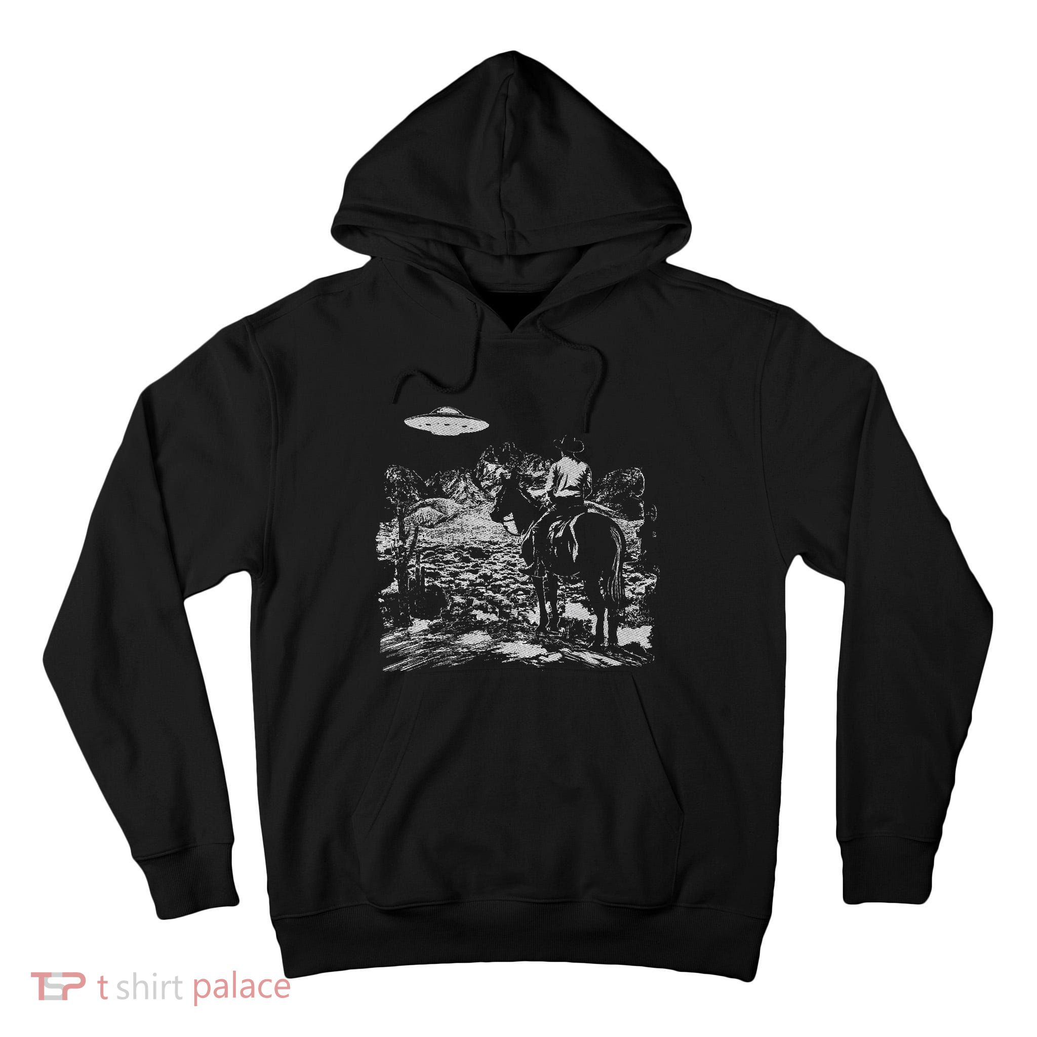 Cowboy Ufo Howdy Partner Cowgirl Western Country Tall Hoodie