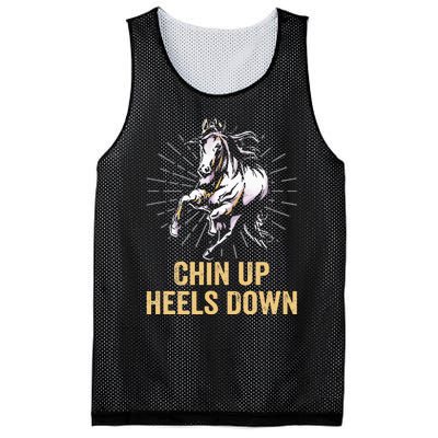 Chin Up Heels Down Equestrian And Horse Riding Mesh Reversible Basketball Jersey Tank