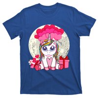 Cute Unicorn Heart Valentines Day Gift Moon Meaningful Gift T-Shirt