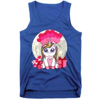 Cute Unicorn Heart Valentines Day Gift Moon Meaningful Gift Tank Top